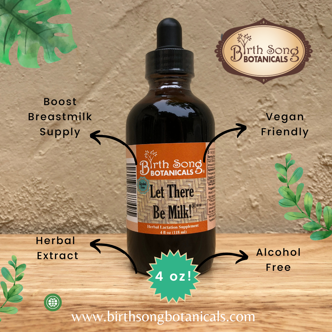 Let There Be Milk! 4 oz Alcohol Free Herbal Breastfeeding and Lactation Liquid Supplement, Breastmilk Supply Booster* - Concordia Style Boutique