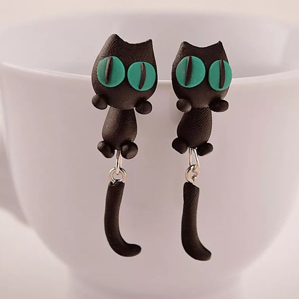 HANDMADE CAT EARRINGS (PAIR) - Concordia Style Boutique