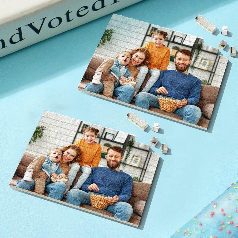 Personalized Building Brick Photo Block - Square Shape - Concordia Style Boutique