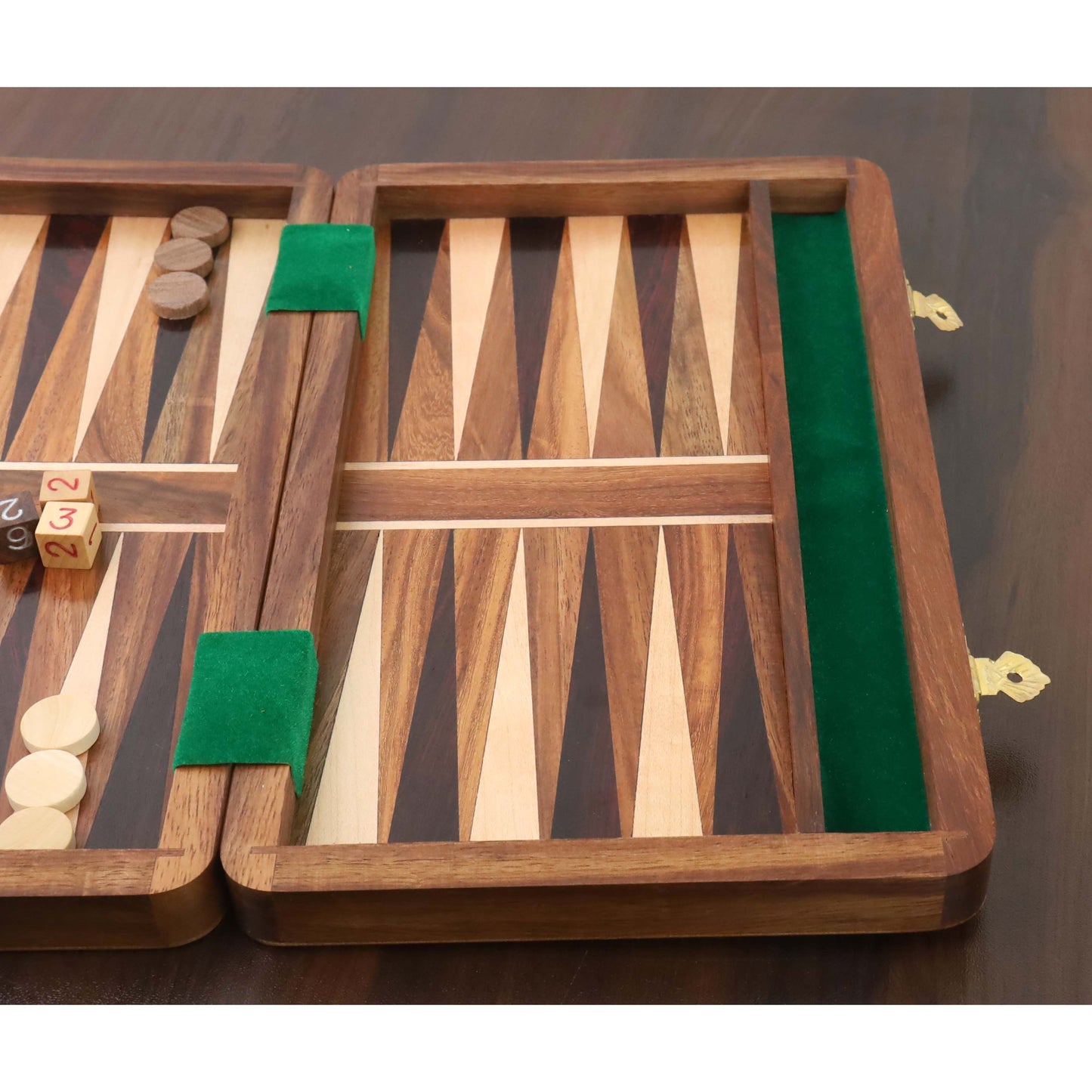 10" Handcrafted Wood Travel Backgammon pieces Set Game Folding Board - Premium Backgammon from Royal Chess Mall - Just $79.95! Shop now at Concordia Style Boutique