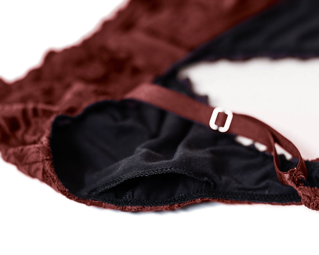 Vela Wireless Bra, Garnet