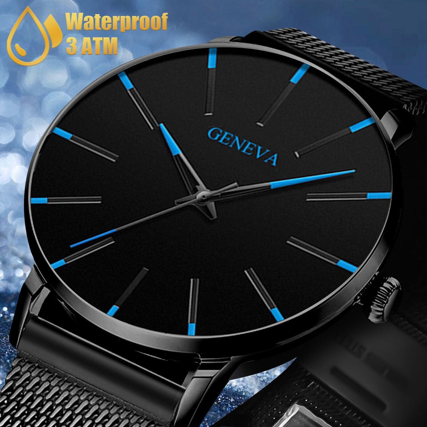 Luxury Men's Quartz Watch Stainless Steel Analog Ultra Thin Waterproof Business - Premium watch from erDouckan - Just $33.89! Shop now at Concordia Style Boutique