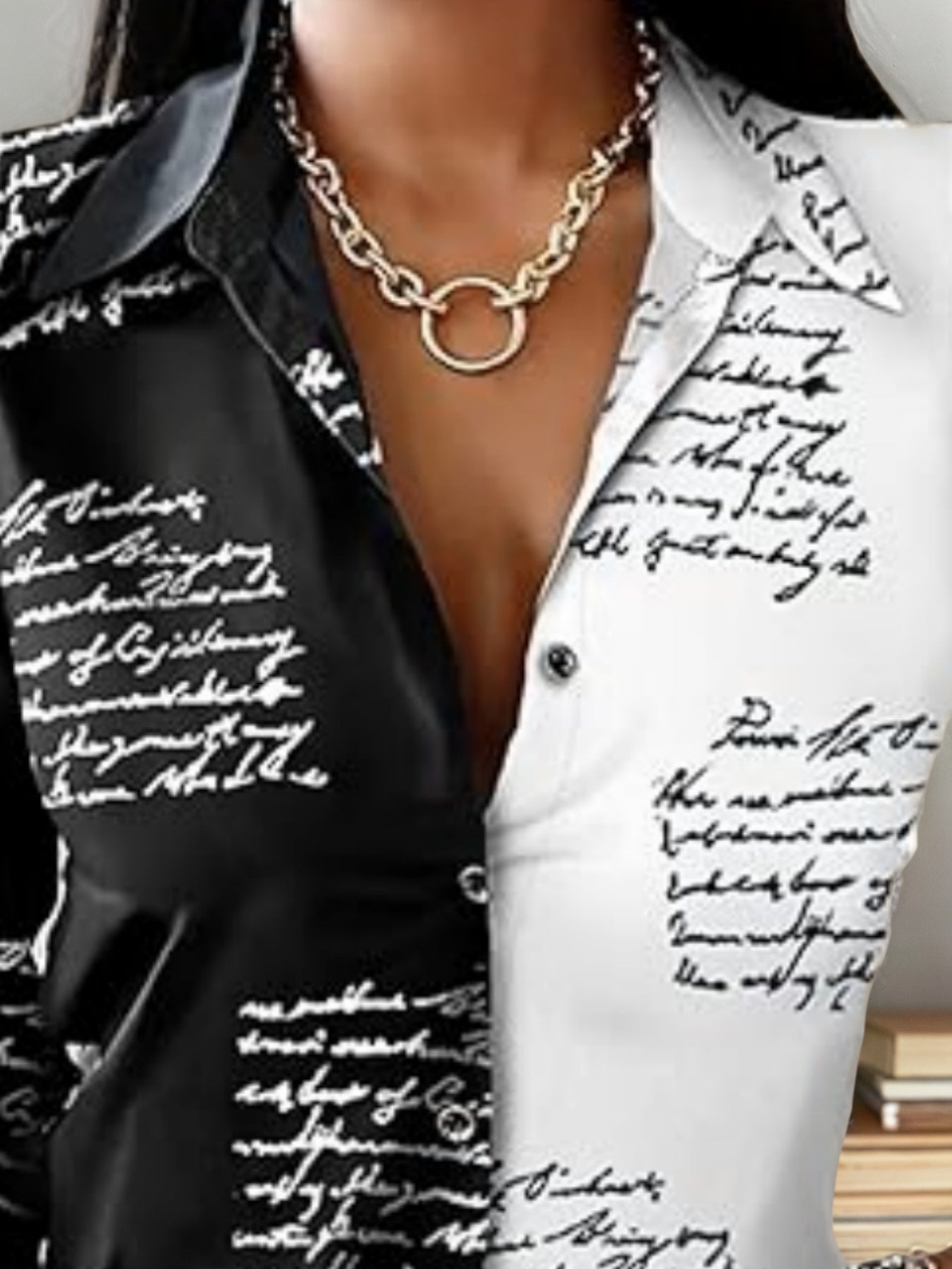 Women’s Floral Print Long Sleeve Shirt – Casual Colorful Loose Blouse