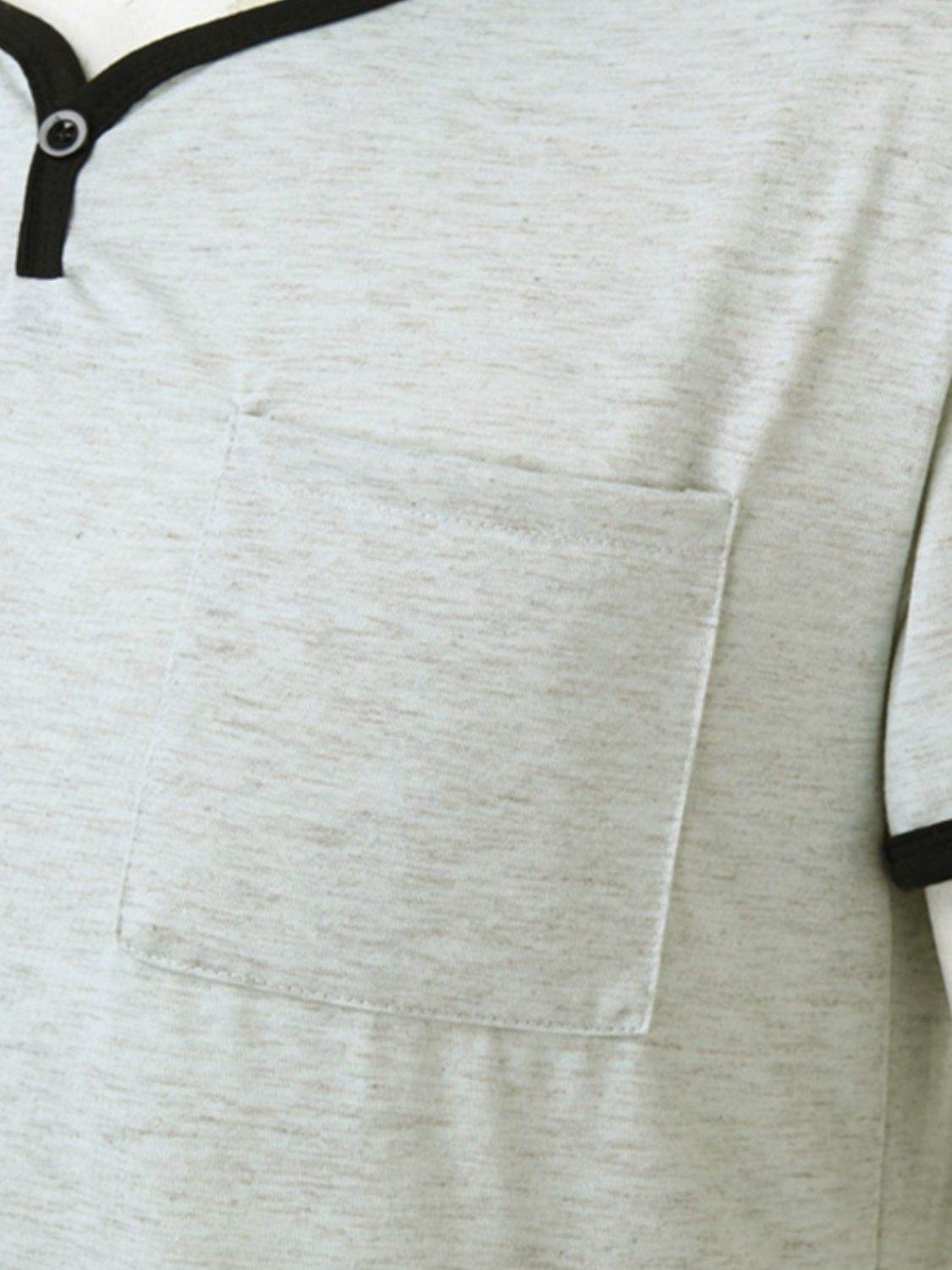 Men's Plus Size Contrast Trim Short Sleeve Lounge Tee Dress - Concordia Style Boutique