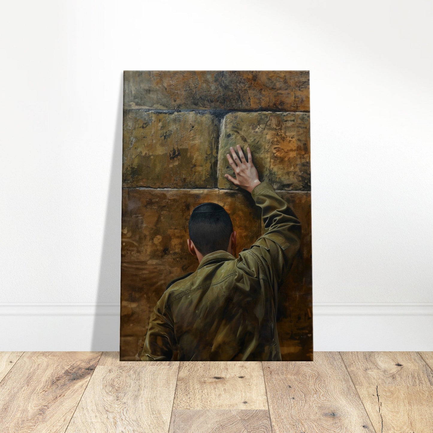 Soldier's Prayer at the Western Wall Canvas Print