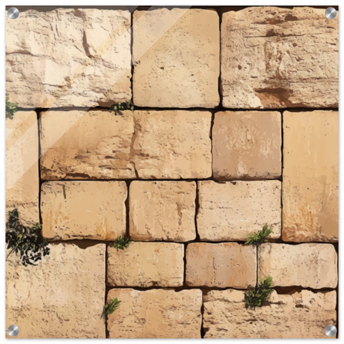 The Western Wall Brick Acrylic Print (Modern)