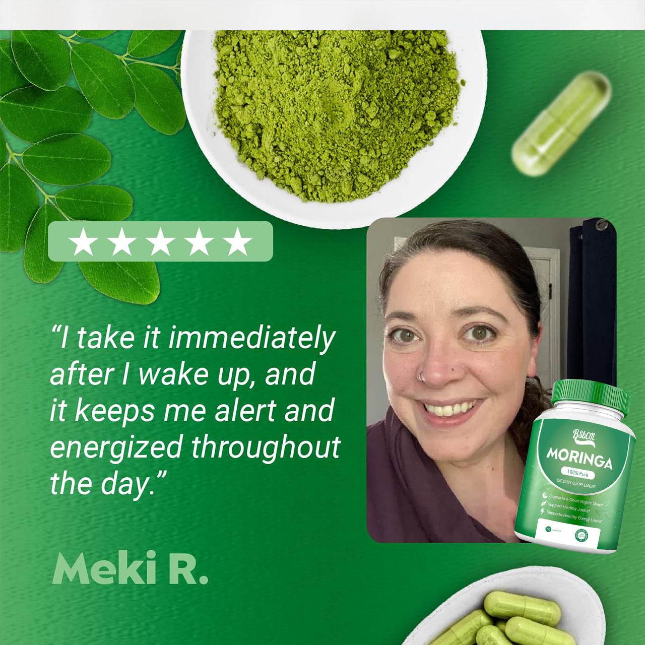 Pure Moringa Powder Capsules - Concordia Style Boutique