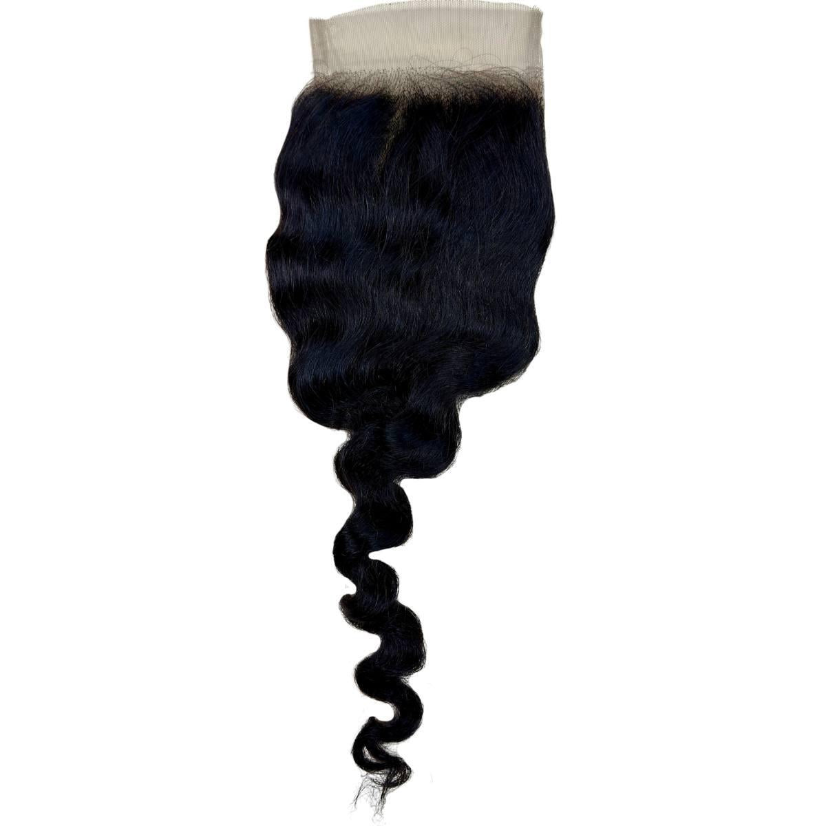 Loose Wave 4x4 Transparent Lace Human Hair Closure
