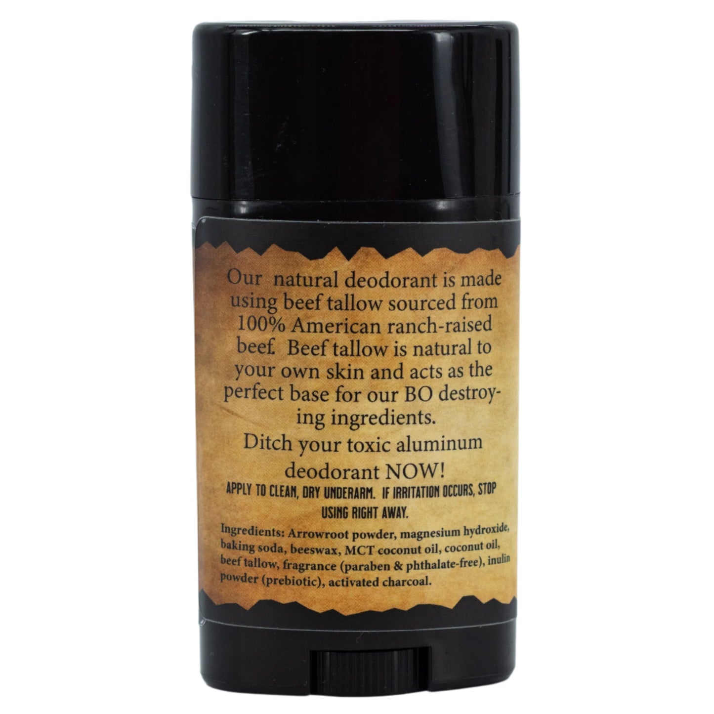 Aluminum-Free Cow Town Beef Tallow Deodorant | Pack of 2 | 2.75 oz | Wild Ass Soap