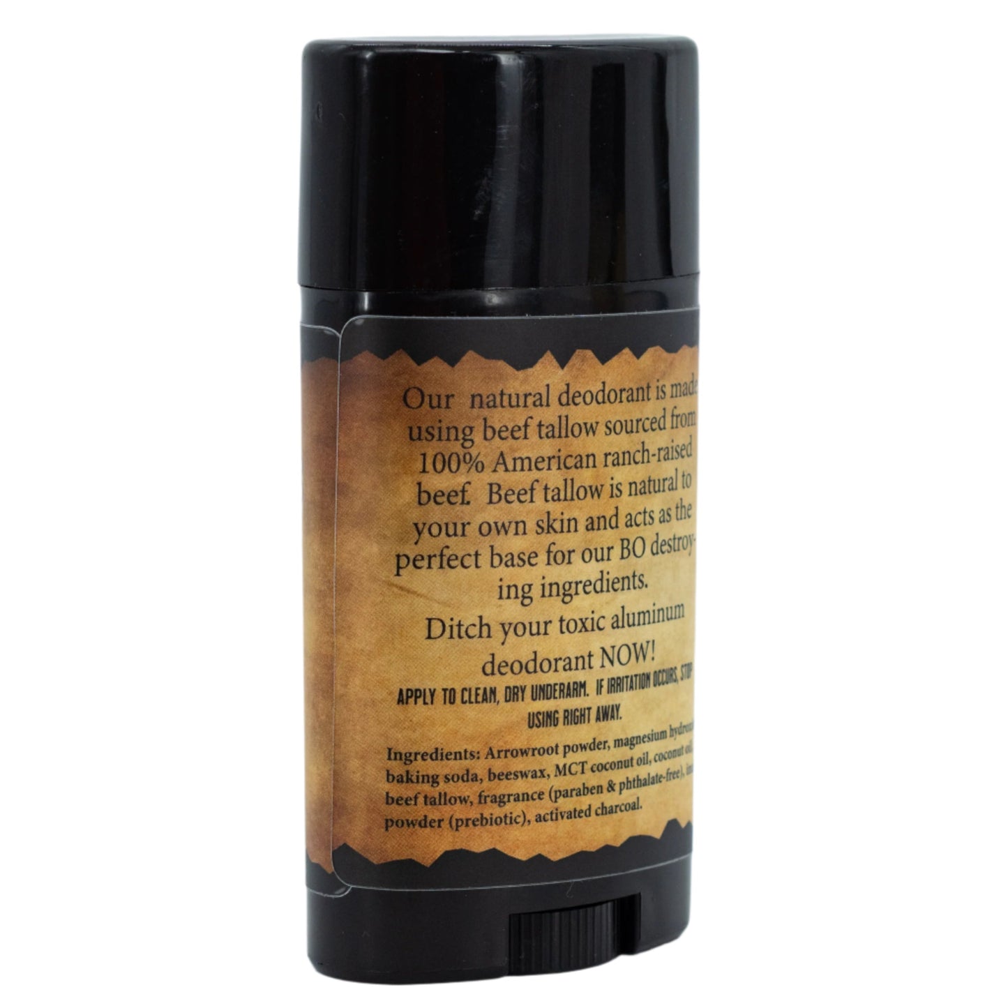 Aluminum-Free Cow Town Beef Tallow Deodorant | Pack of 2 | 2.75 oz | Wild Ass Soap