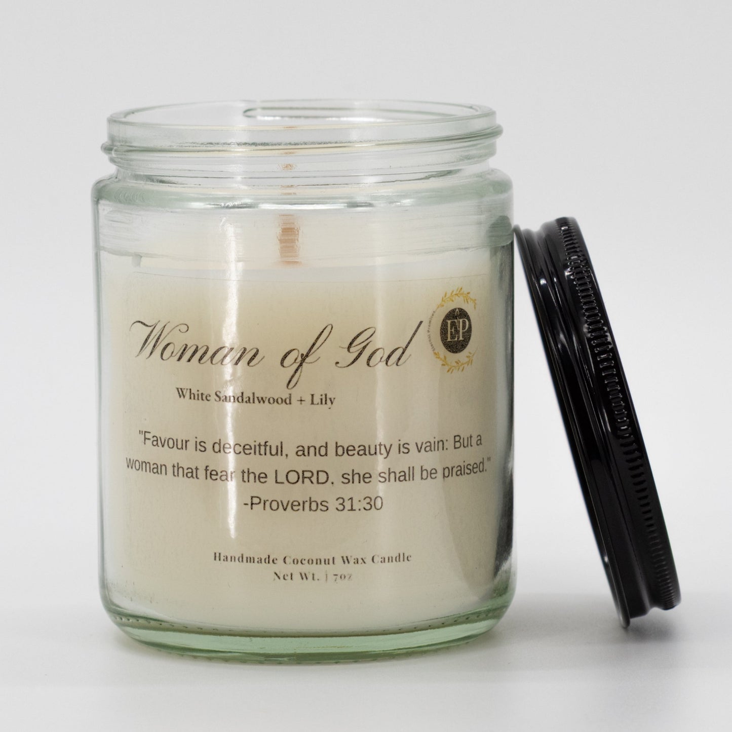 Woman of God Sandalwood & Lily Scented Candle | 7 oz | Eternal Promises - Concordia Style Boutique