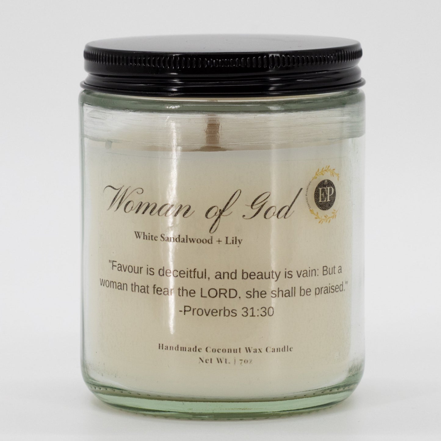 Woman of God Sandalwood & Lily Scented Candle | 7 oz | Eternal Promises - Concordia Style Boutique