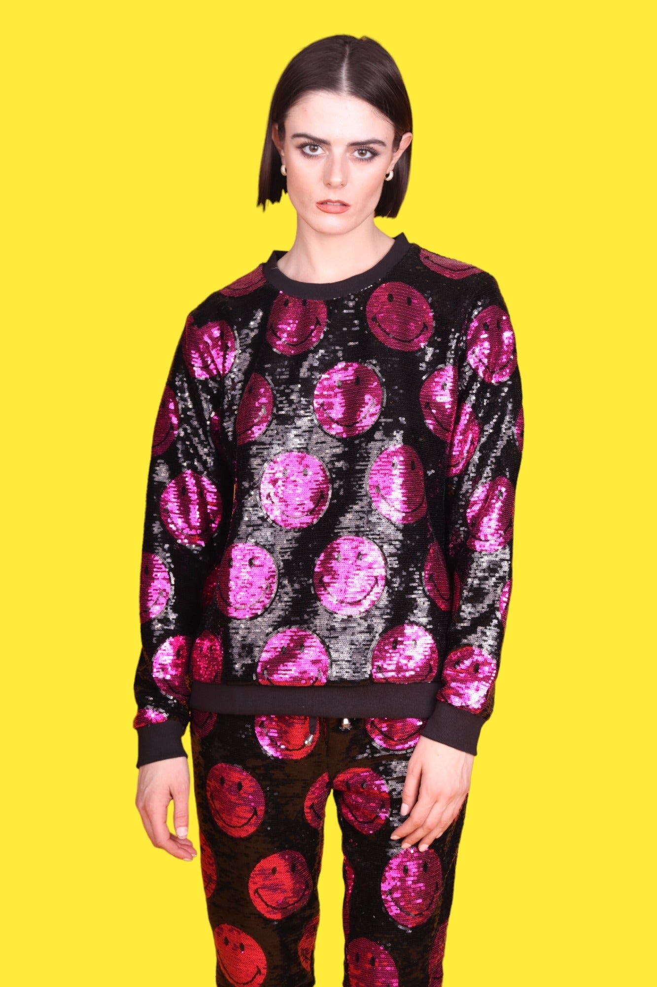 "Any Old Iron" - x Smiley Pink Sweatshirt - Premium Clothing from Any Old Iron - Just $180! Shop now at Concordia Style Boutique