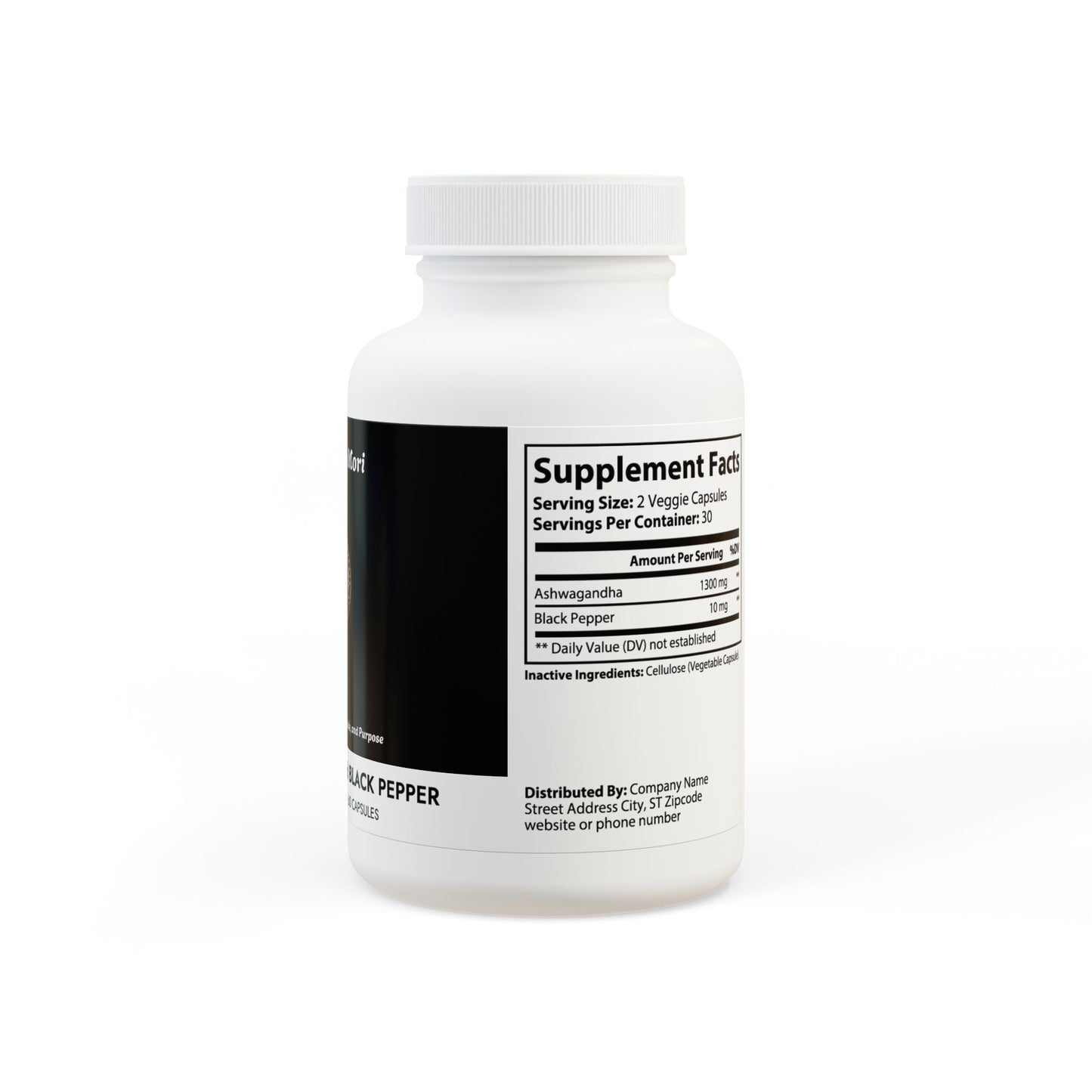 Ashwagandha and Black Pepper Supplement (60 capsules) - "Memento Mori" - Premium Food Supplements from Concordia Style Boutique - Just $15.64! Shop now at Concordia Style Boutique