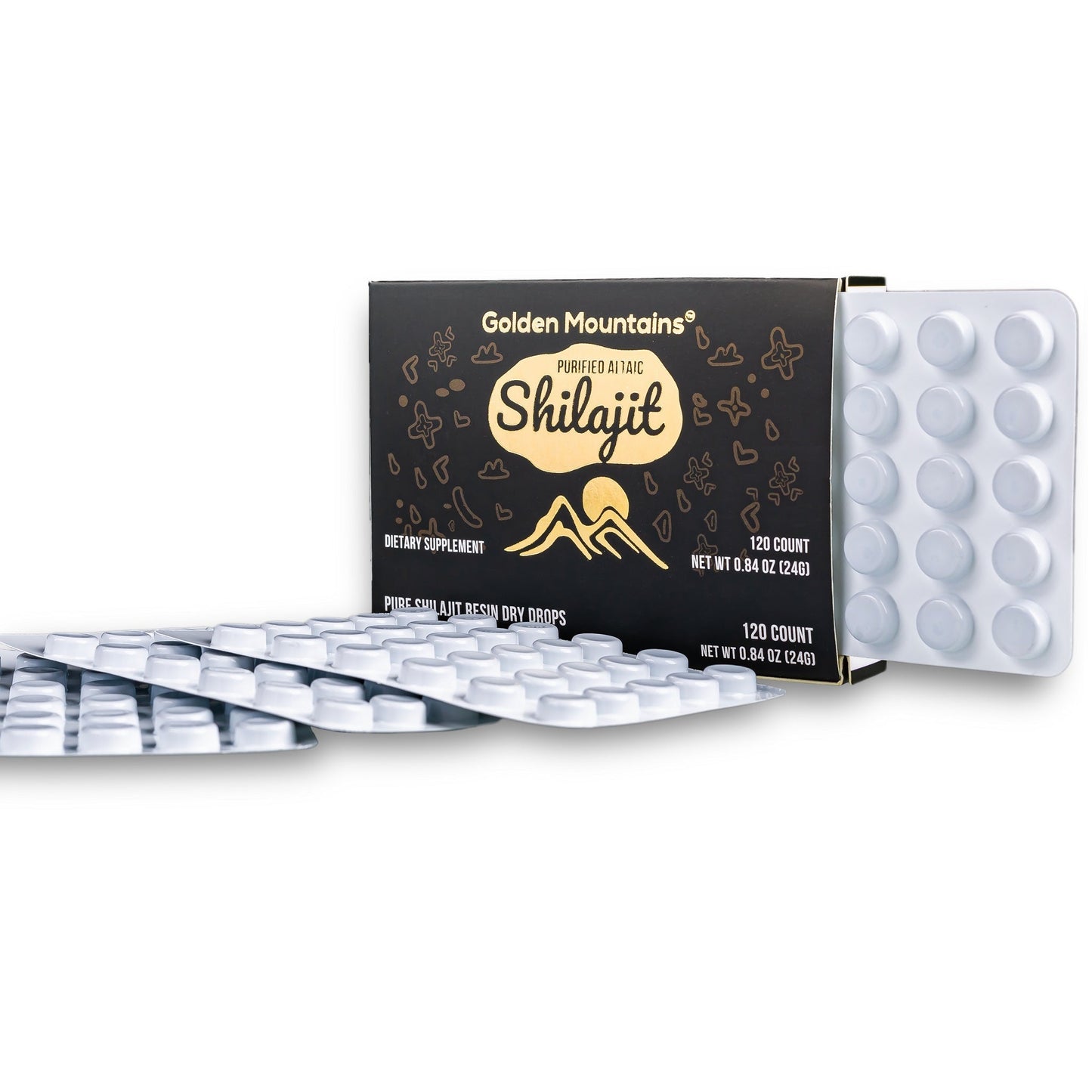 Shilajit 120 Dry Drops: Altai Golden Mountains Shilajit by Siberian Green - Concordia Style Boutique