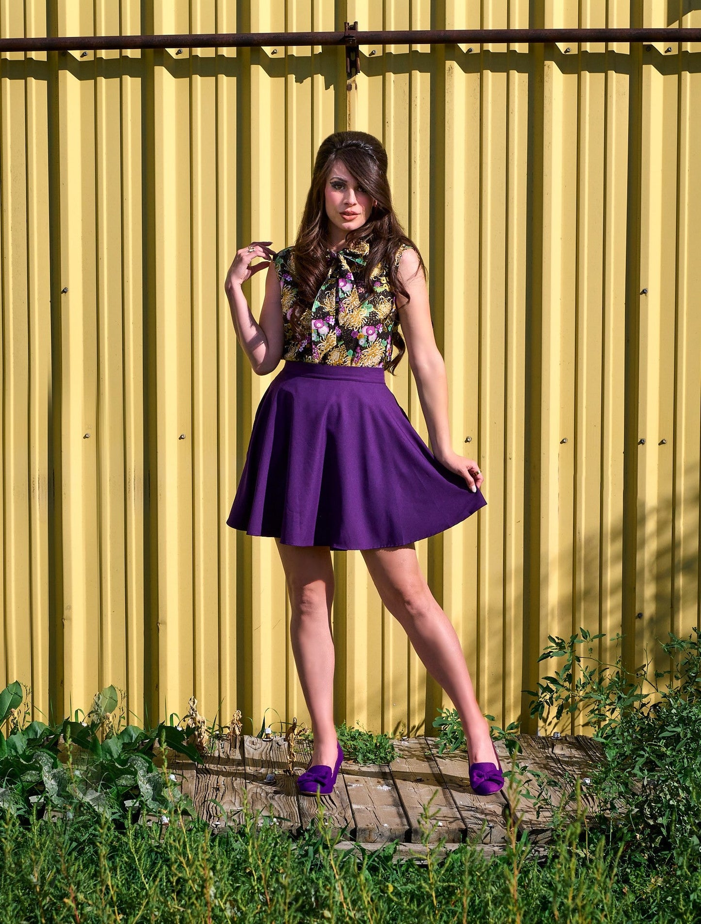 Purple Skater Skirt - Concordia Style Boutique