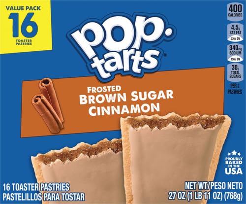 Kellogg's Pop-Tarts Value Pack, Brown Sugar Cinnamon Toaster Pastries, 1.76 oz, 16 ct - Concordia Style Boutique