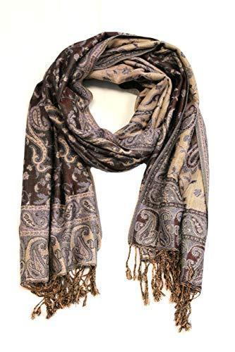 Sakkas Double Layer Jacquard Paisley Pashmina Shawl / Wrap / Stole - Concordia Style Boutique