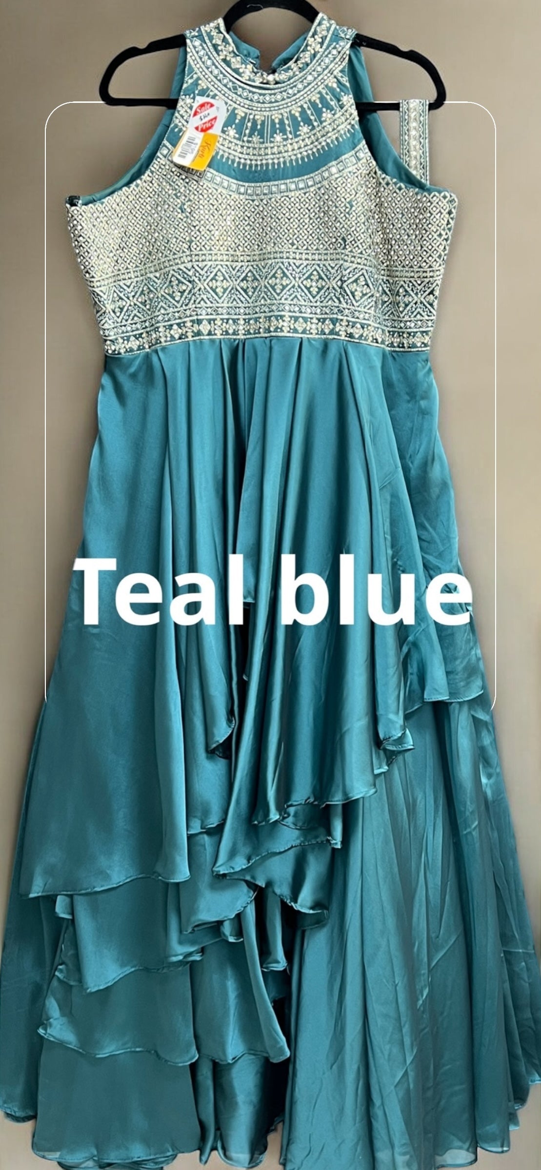 Chiffon silk Indo western gown/ long dress