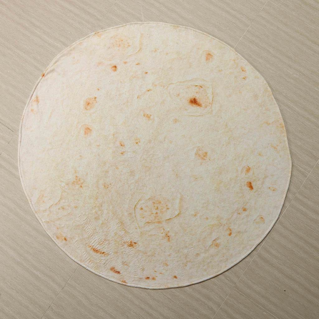 Super Soft Warm Flannel Burrito Blankets 280Gsm Round Shape Airplane Travel Throw Coral Fleece Tortilla Nap Wrap Blankets - Concordia Style Boutique