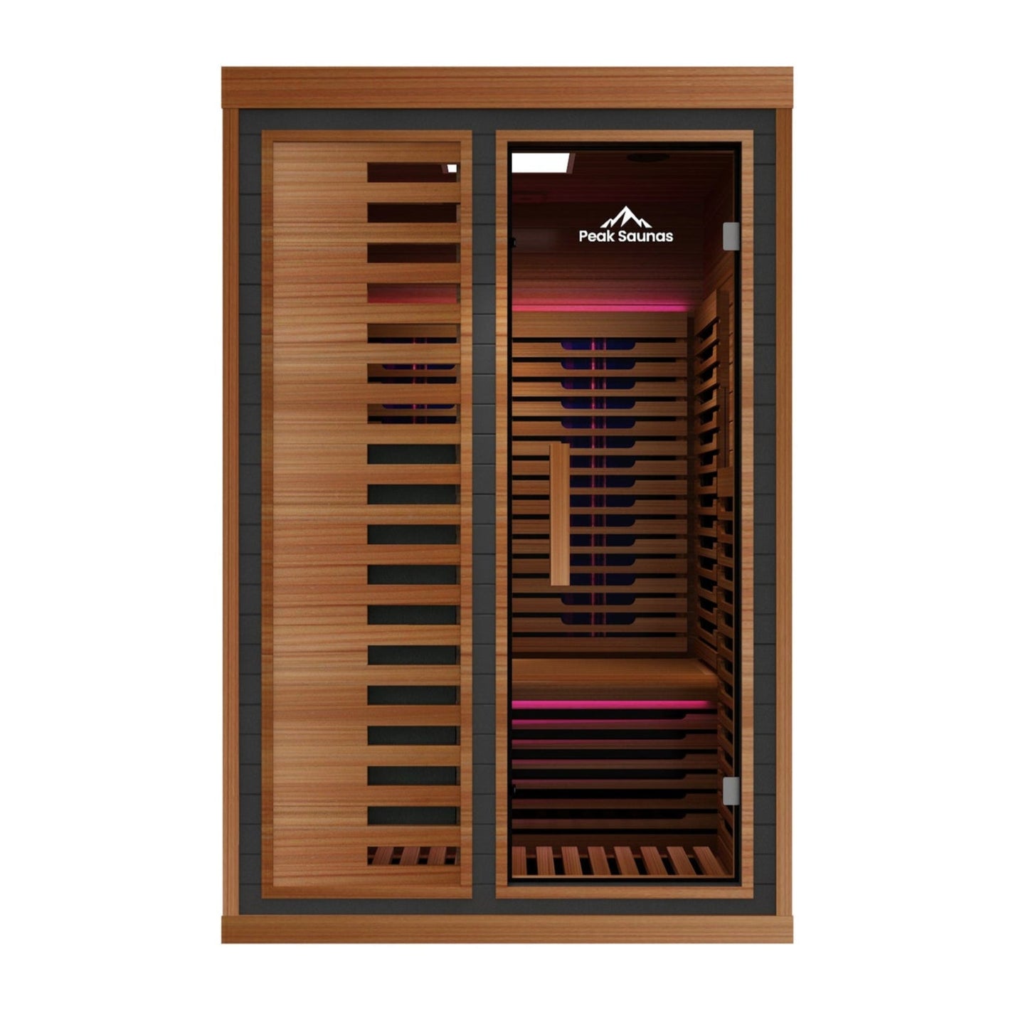 Peak Saunas Fuji 2-Person Full Spectrum Infrared Sauna with XL Medical-Grade Red Light Therapy & Smart WiFi App Control - Concordia Style Boutique