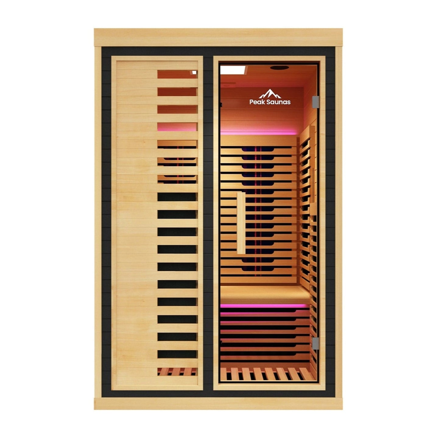 Peak Saunas Everest 2-Person Full Spectrum Infrared Sauna with XL Medical-Grade Red Light Therapy & Smart WiFi App Control - Concordia Style Boutique