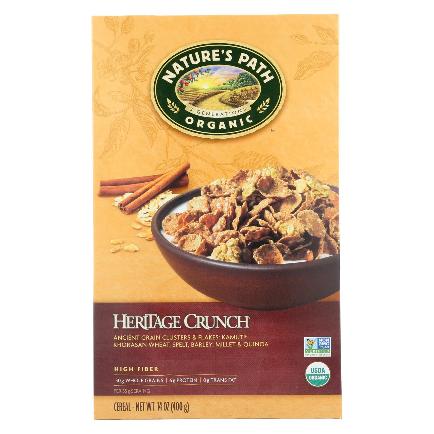 Nature's Path Organic Heritage Crunch Cereal, 14 Oz (Pack of 12) - Concordia Style Boutique
