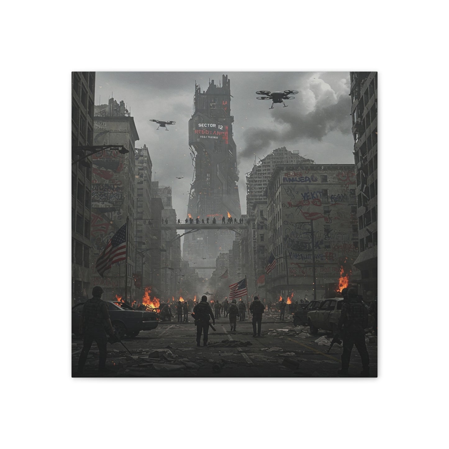 Dystopian Canvas Wall Art - Urban Apocalypse - Premium Canvas from Concordia Style Boutique - Just $82.70! Shop now at Concordia Style Boutique