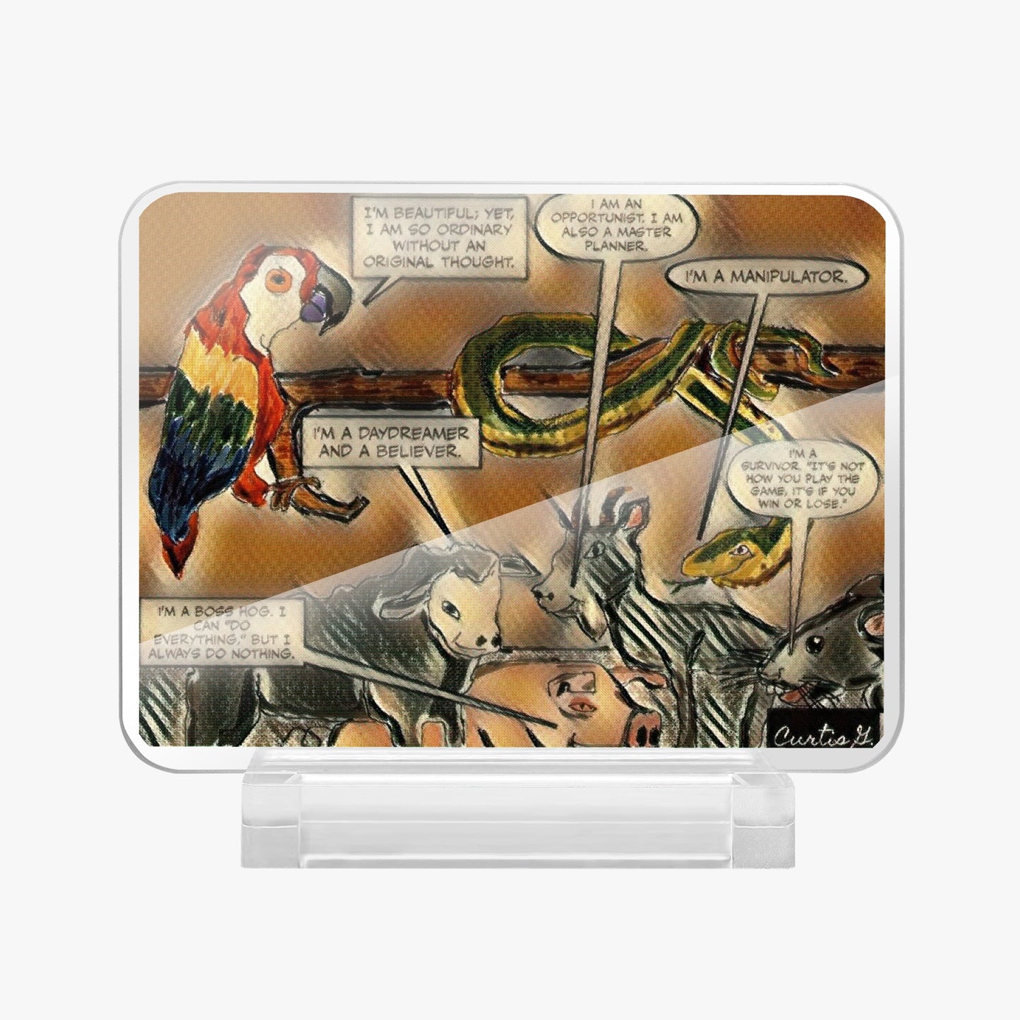 Acrylic Plaque with Stand - "Our Gang I" - Premium Acrylics from Concordia Style Boutique - Just $12.75! Shop now at Concordia Style Boutique