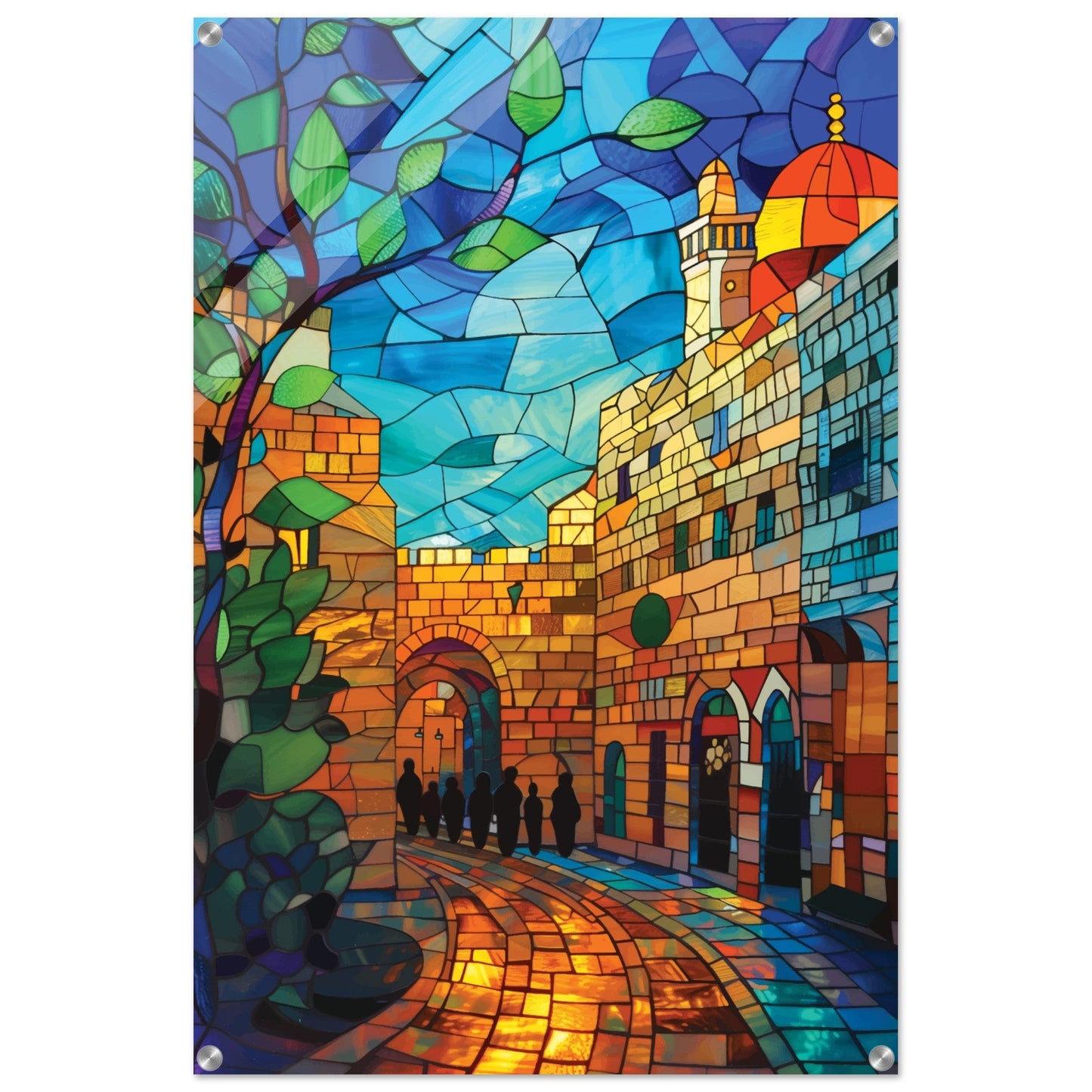 Jewel Tones of Jerusalem Acrylic Art