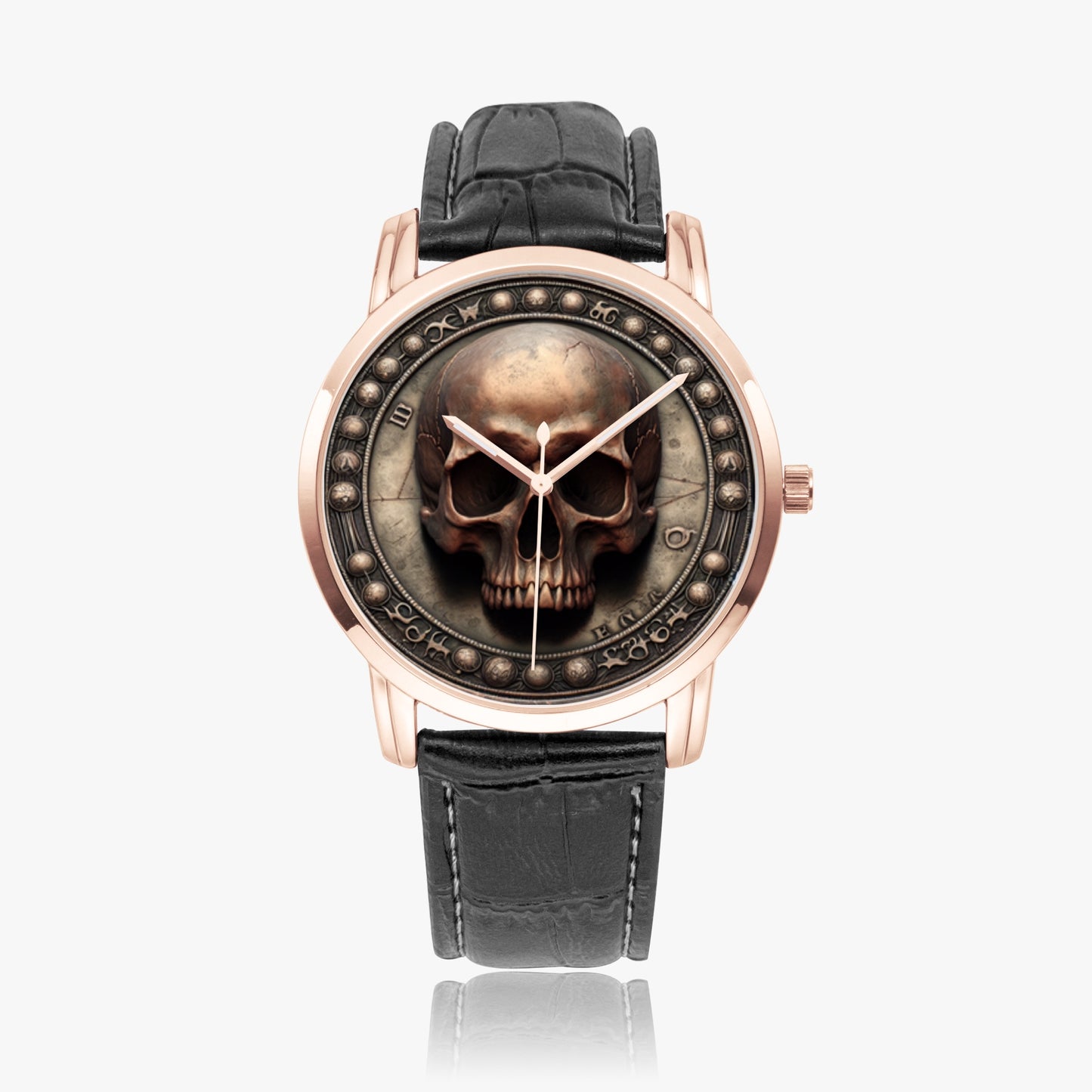 Wide Type Quartz Watch - "Memento Mori" - Unisex - Premium Leather Strap Watches from Concordia Style Boutique - Just $26.50! Shop now at Concordia Style Boutique