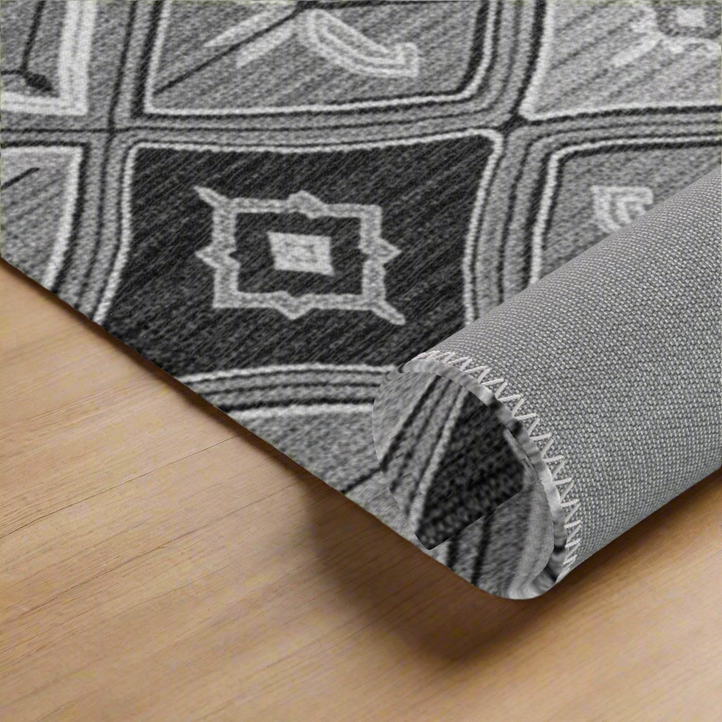 Modern Grey Rabbit Mat