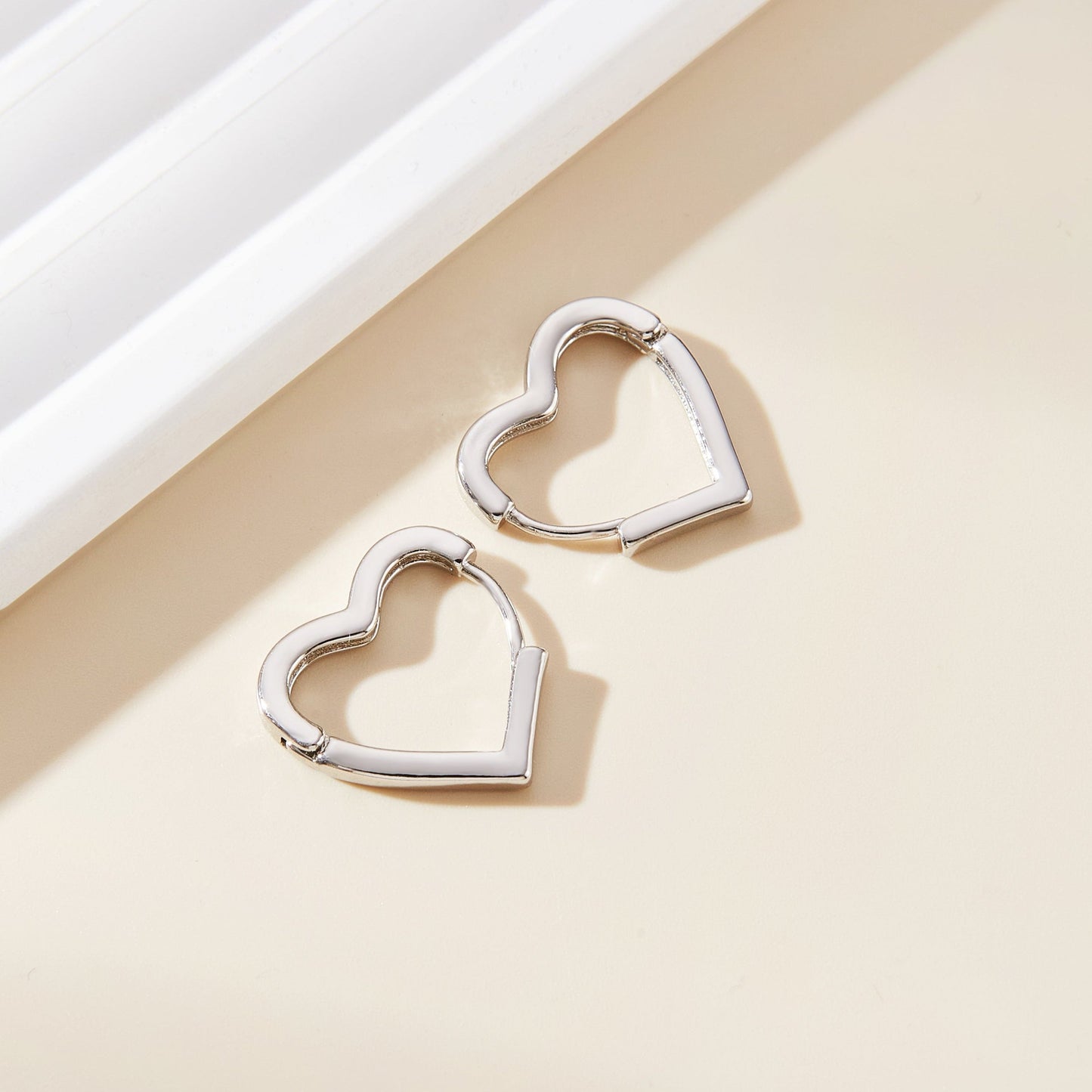 HEART HOOP EARRINGS (PAIR) - Concordia Style Boutique