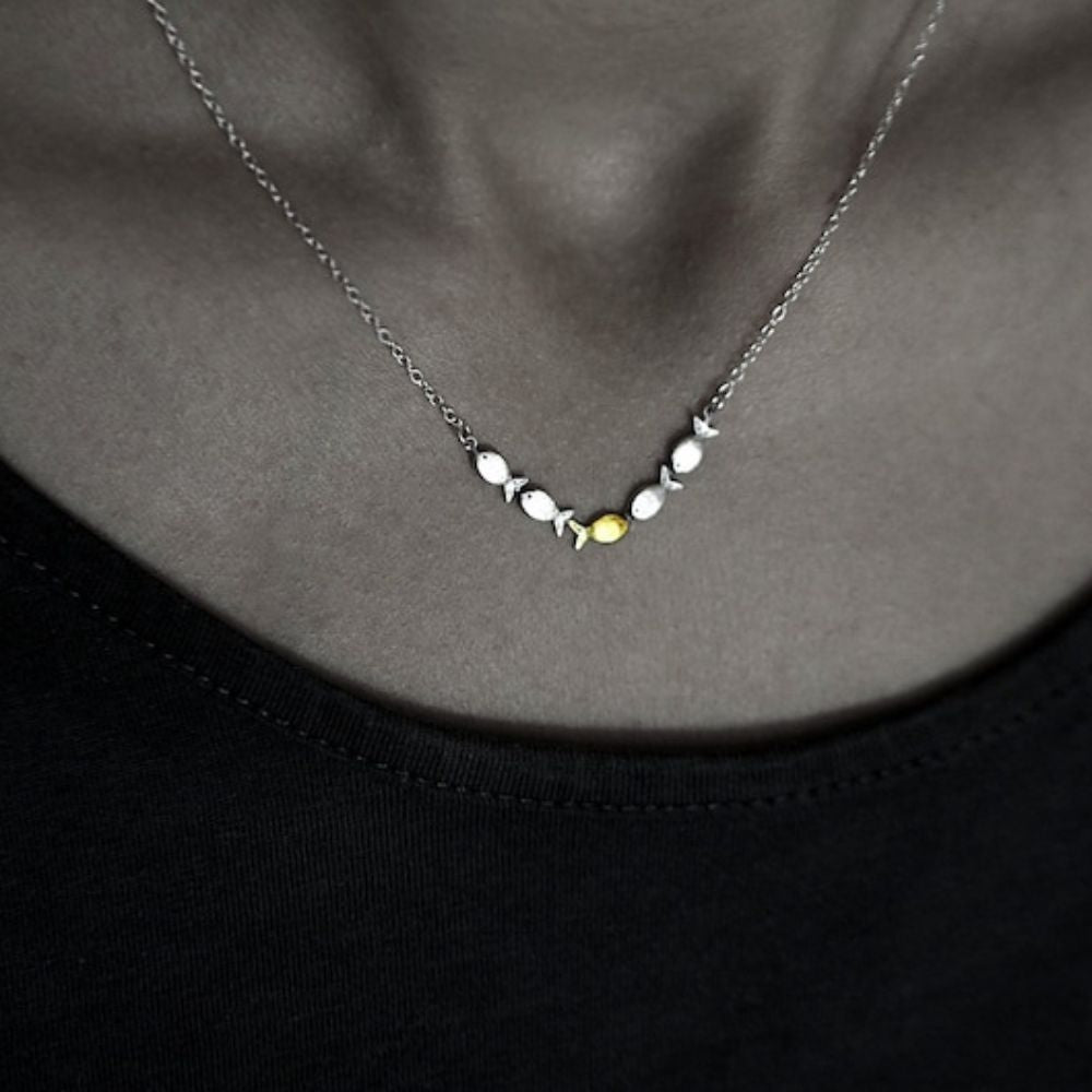 GOLDEN FISH NECKLACE - Concordia Style Boutique