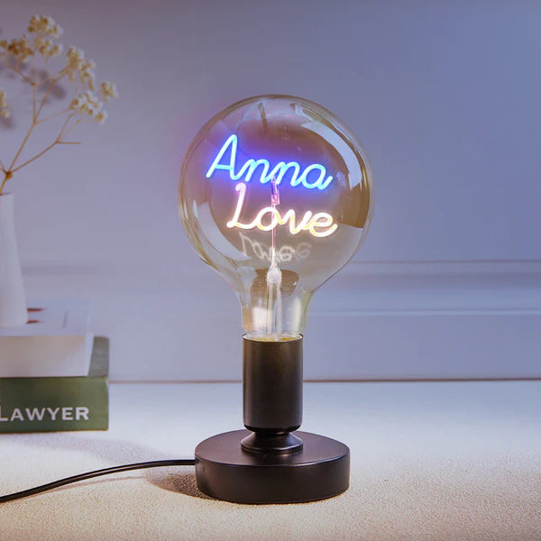 Personalized Custom Vintage Edison Led Filament Modeling Lamp with Custom Text - Soft Light Bulbs- Decorative Colorful Lights Led - Personalized Gift - Premium Lamp from Concordia Style Boutique - Just $25.20! Shop now at Concordia Style Boutique
