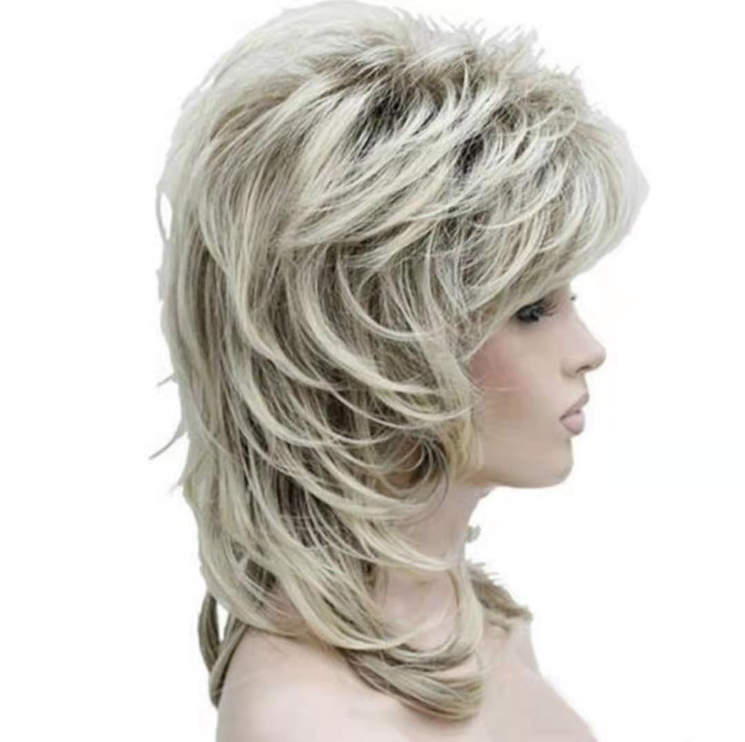 Women's Short Roll Rose Net Chemical Fiber Wig - Concordia Style Boutique
