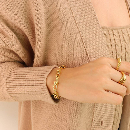 Chunky Chain Titanium Steel Bracelet - Concordia Style Boutique