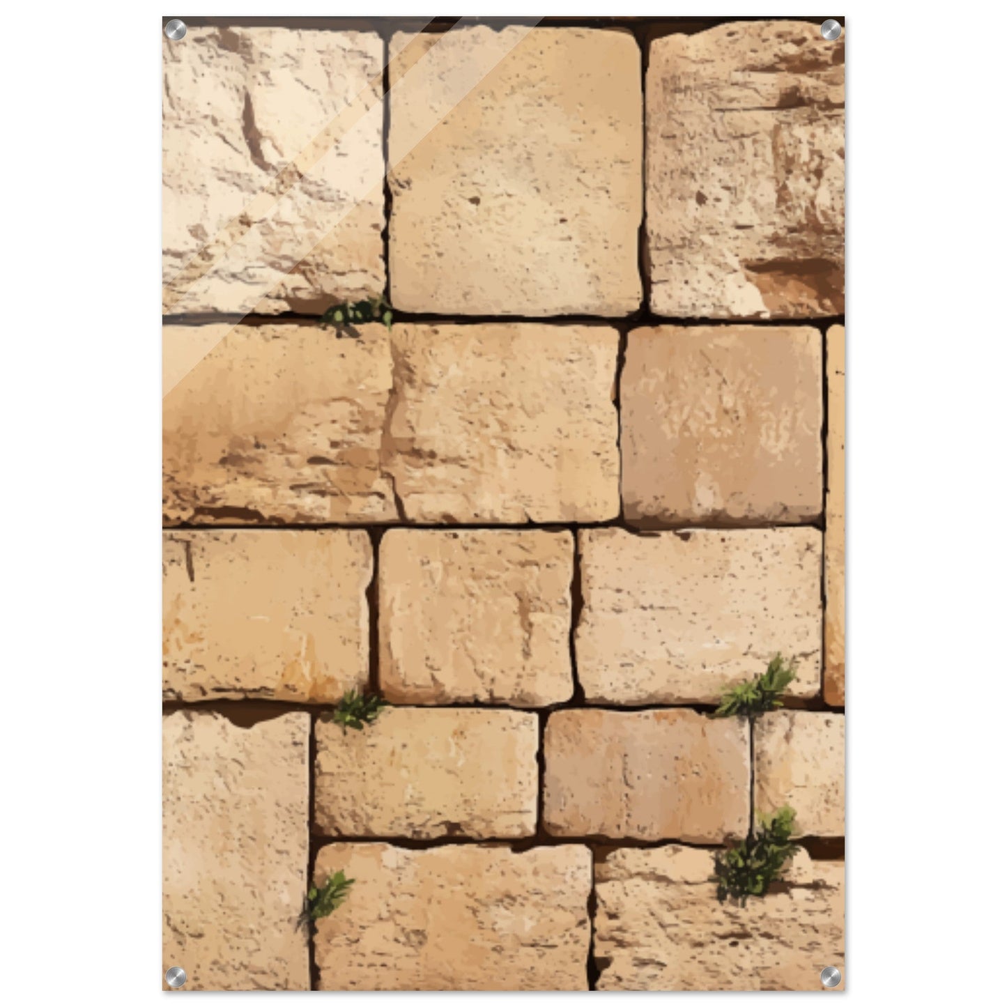 The Western Wall Brick Acrylic Print (Modern)