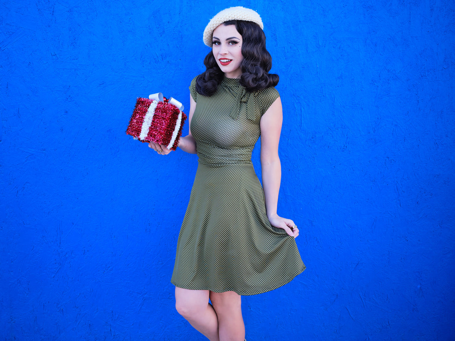 Olive Dot Bombshell Dress - Concordia Style Boutique