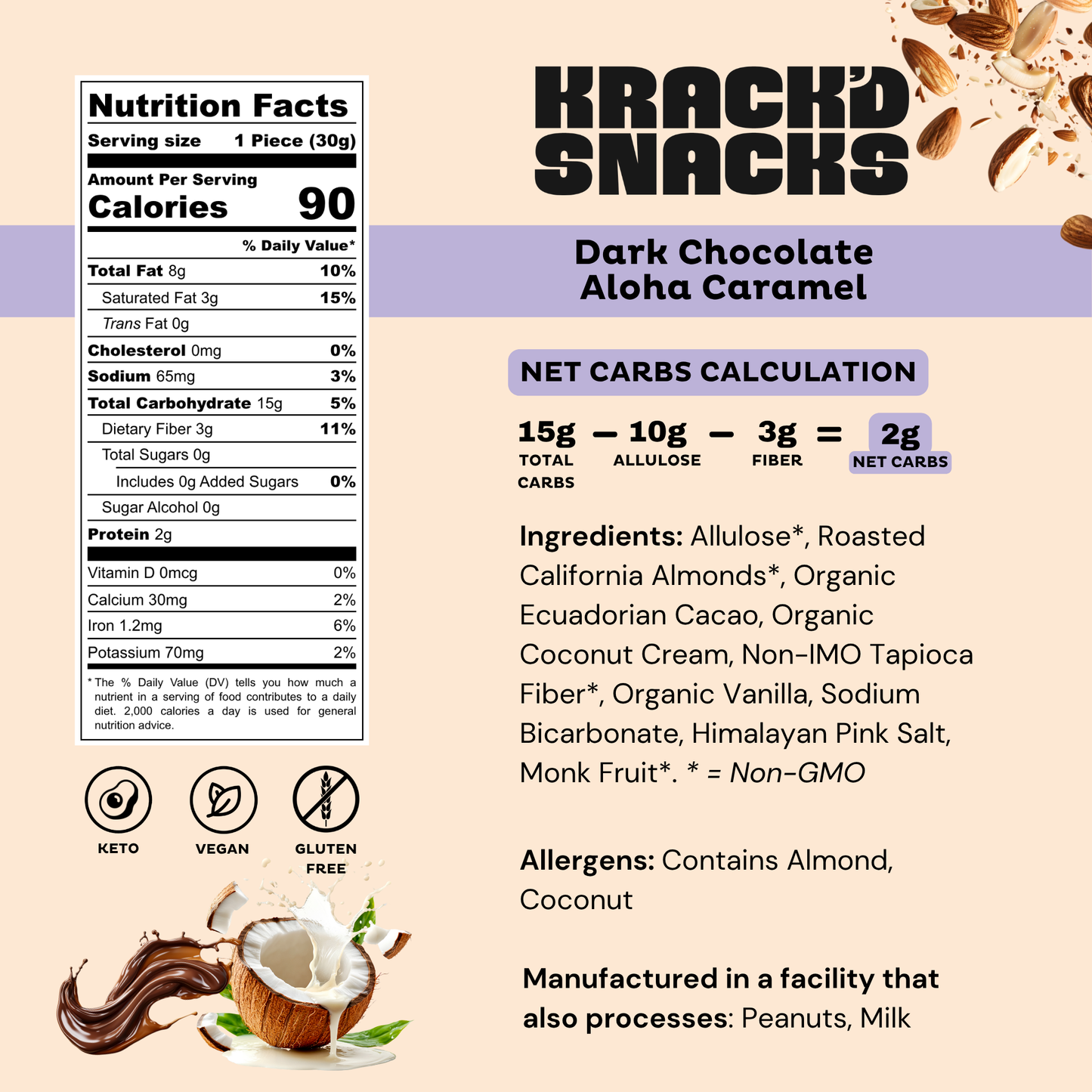Dark Chocolate Aloha Caramel (Keto | Vegan) - Concordia Style Boutique