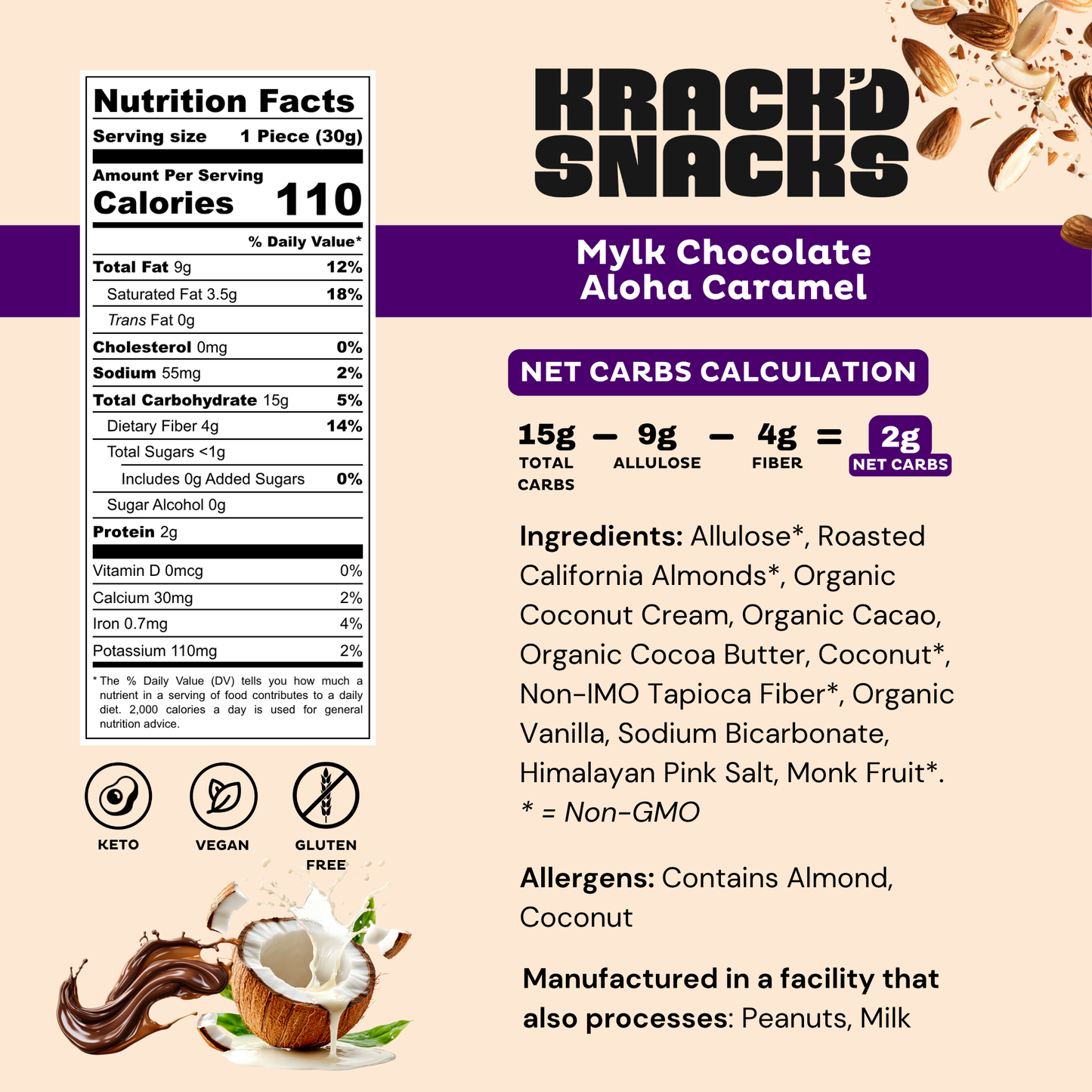 Milk Chocolate Aloha Caramel (Keto | Vegan) - Concordia Style Boutique
