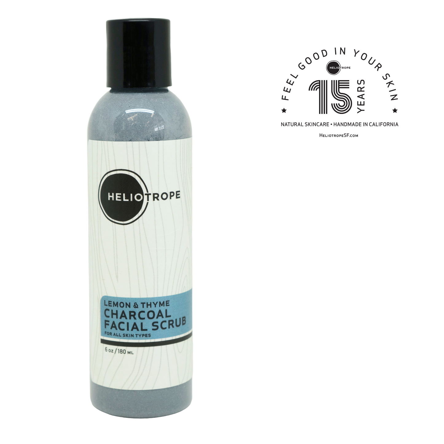 Lemon & Thyme Charcoal Face Scrub - Premium Facial Cleanser from Heliotrope San Francisco - Just $19! Shop now at Concordia Style Boutique