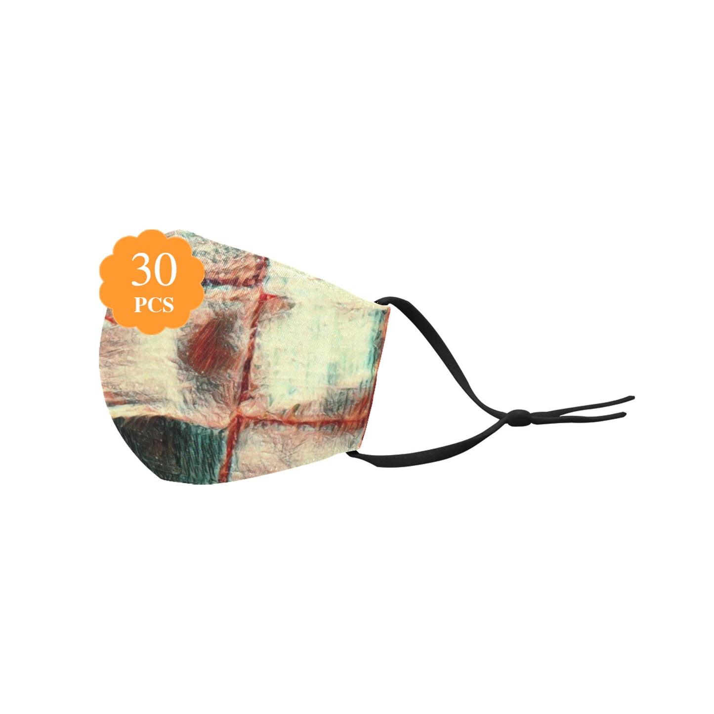 Cotton Fabric Dust Mask With Adjustable Strip - "Square Dance" - Premium from Concordia Style Boutique - Just $22.54! Shop now at Concordia Style Boutique