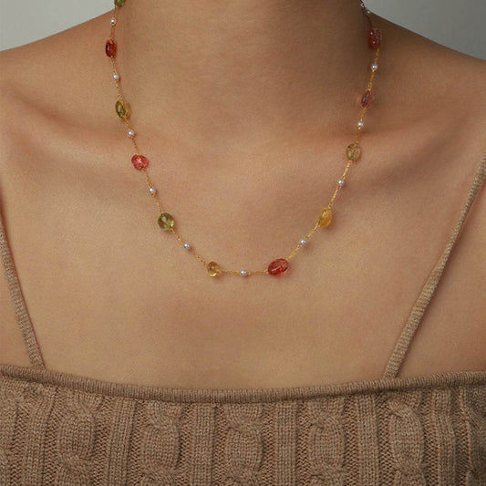 Titanium Steel Gold-plated Bead Necklace - Concordia Style Boutique