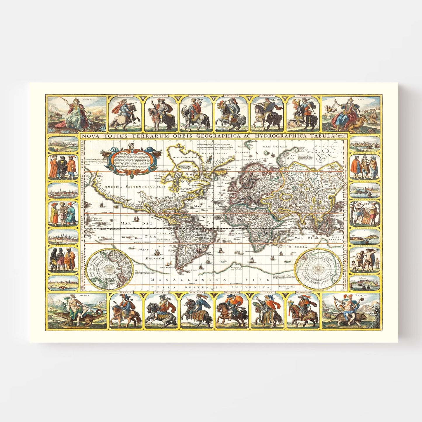 Vintage World Map 1652