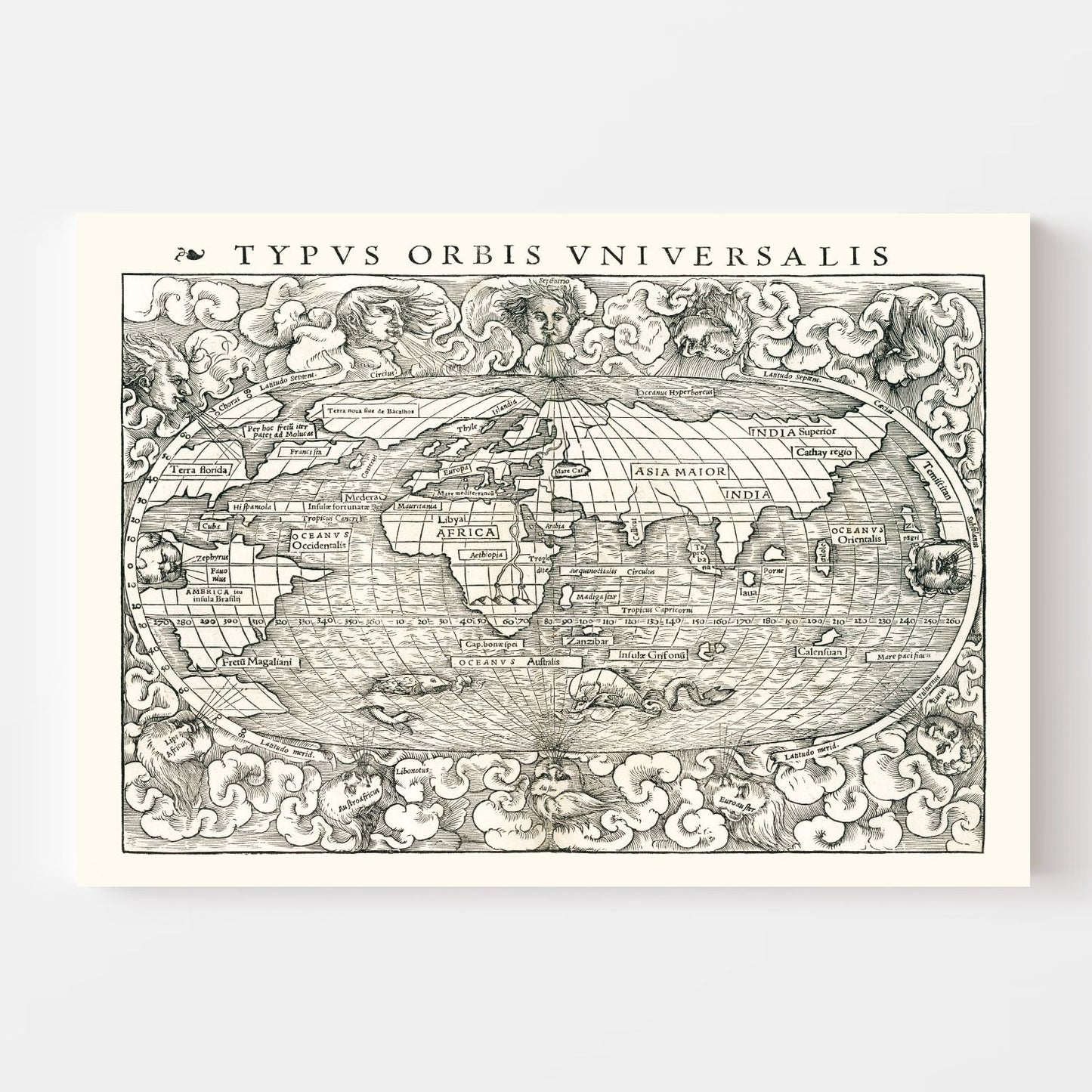Vintage World Map 1540