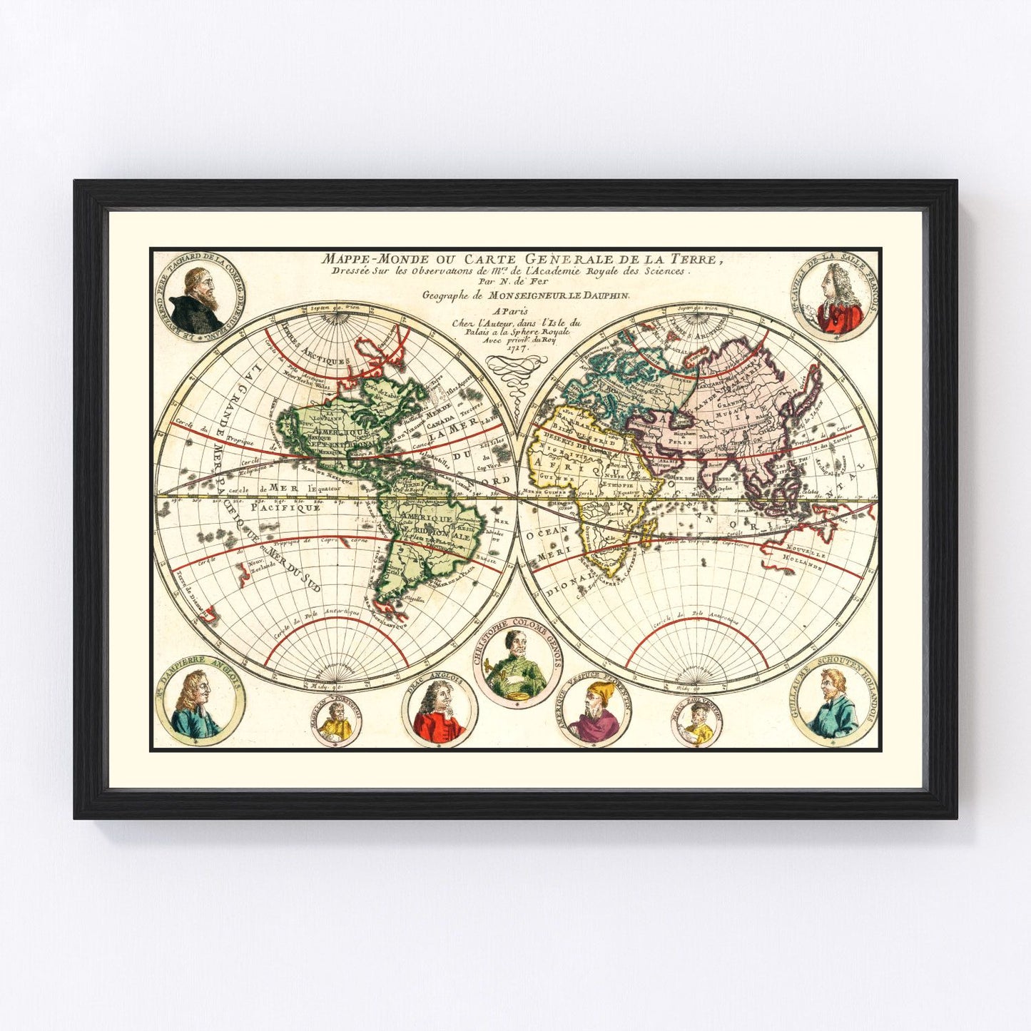 Vintage World Map 1717