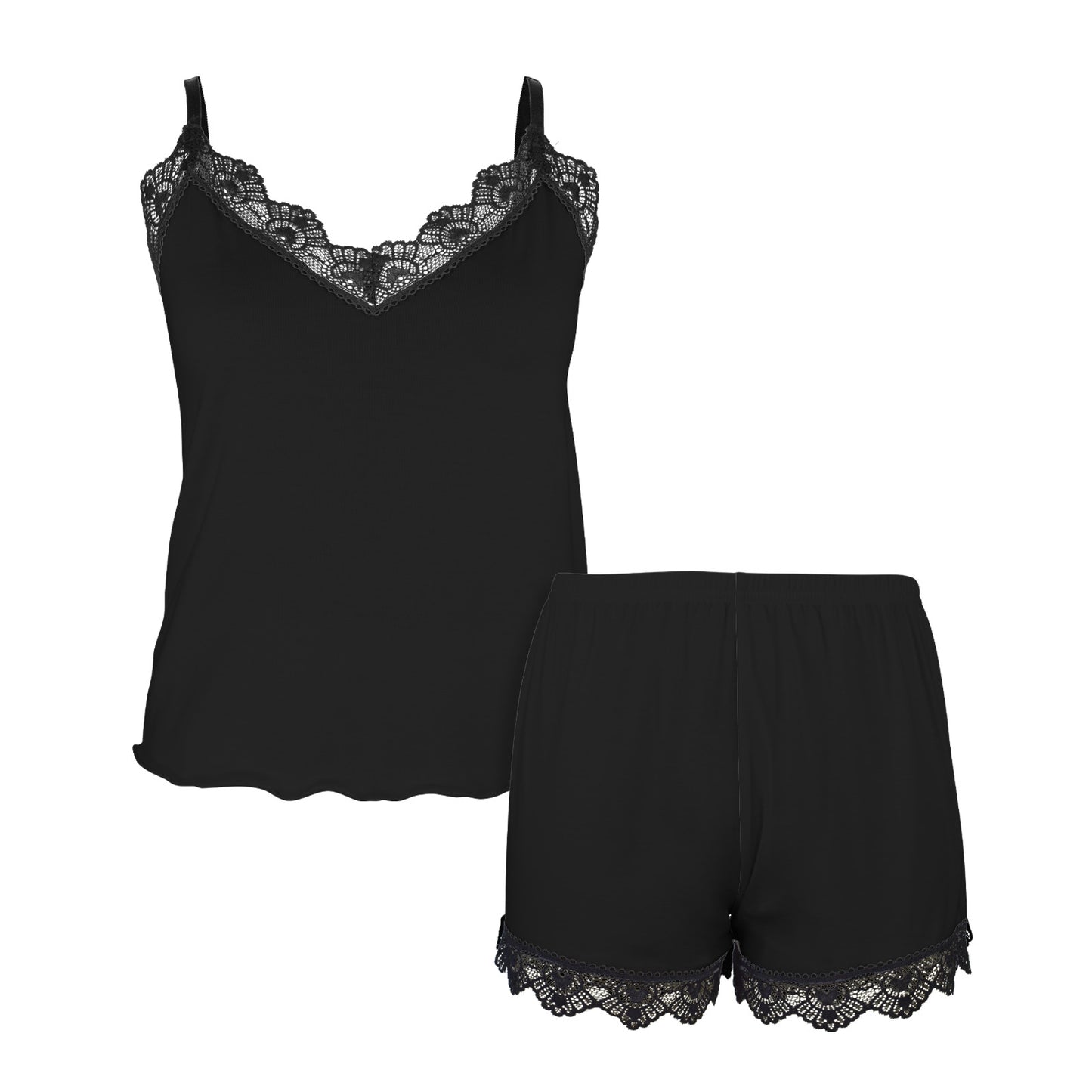 Women's Lace Camisole Pajama Set - "Black" - Premium Camisole from Concordia Style Boutique - Just $28.68! Shop now at Concordia Style Boutique