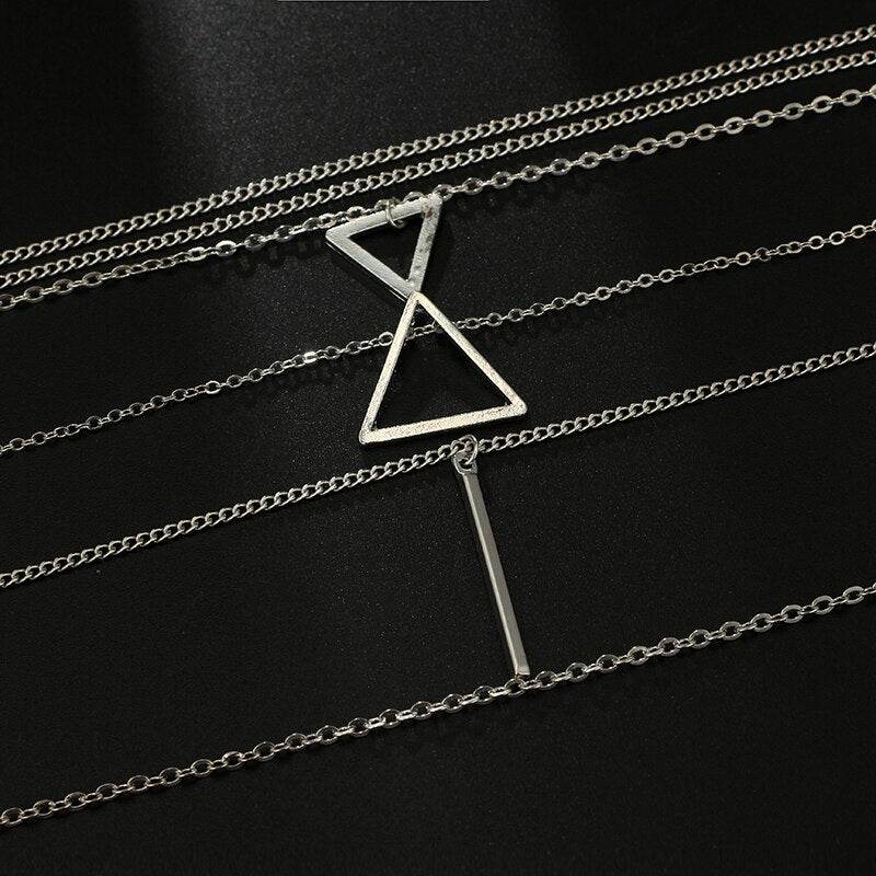 Triangle Bar Pendant Multilayer Women's Necklace - Concordia Style Boutique