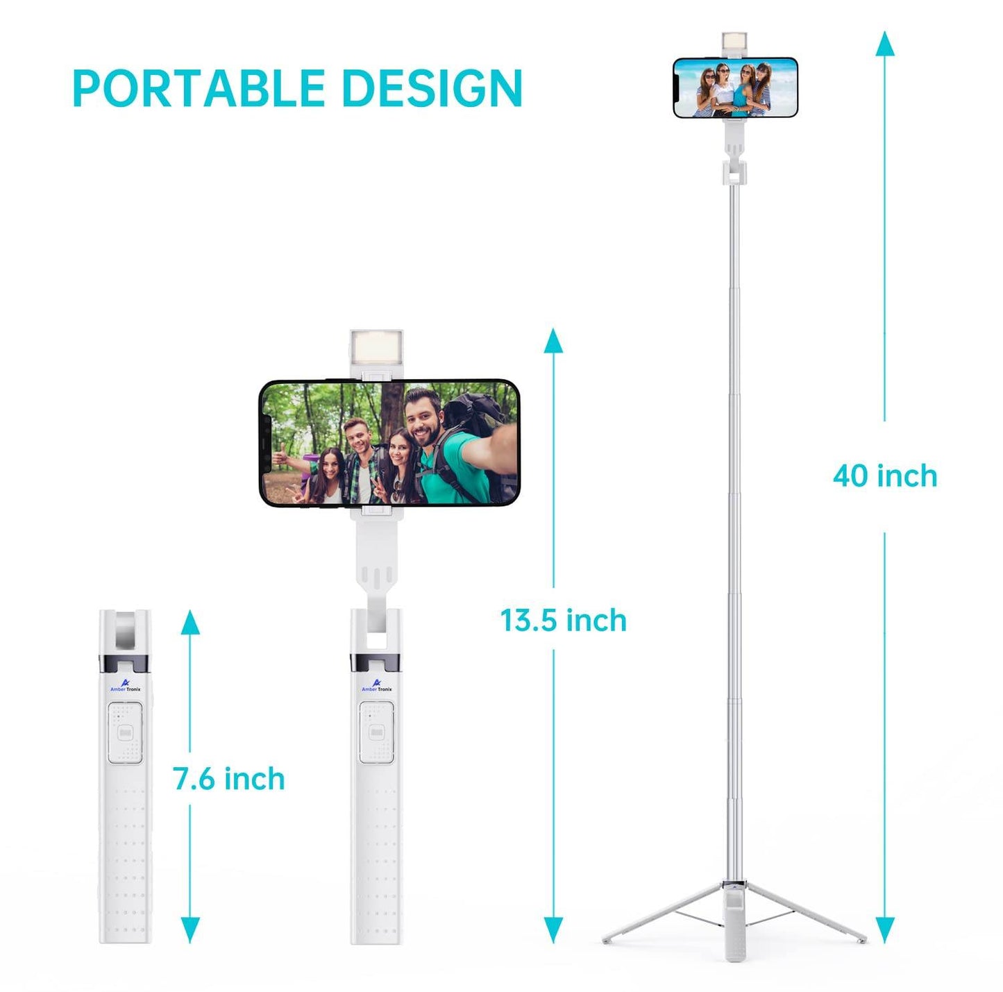Selfie Stick - Bluetooth - Compatible with All iPhone & Android Devices - Concordia Style Boutique